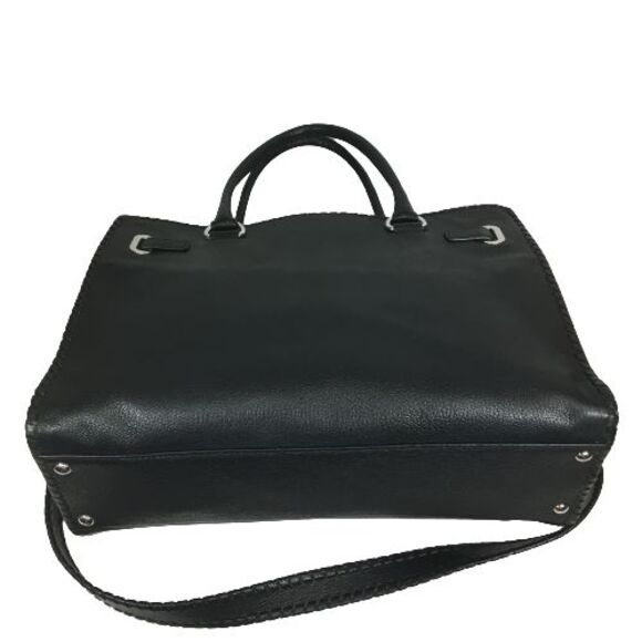 Michael Kors Hamilton Est. 1981 Black Leather Shoulder Satchel Tote Bag Purse - Picture 10 of 16